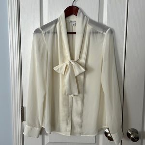 Banana Republic Sheer Tie-Front Top - Size M
